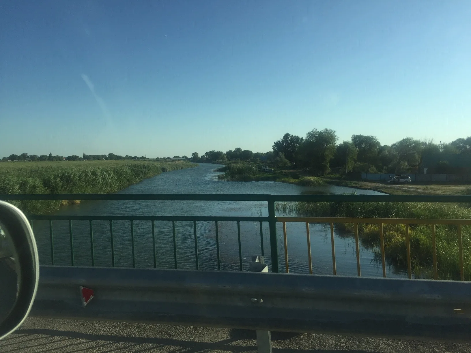 Ili River flowing past low banks near Kuygan in southeastern Kazakhstan.